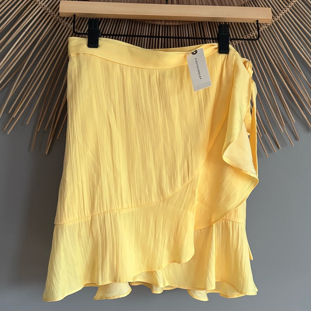 Anthropologie Maeve yellow miniskirt xxs NWT - Picture 2 of 6